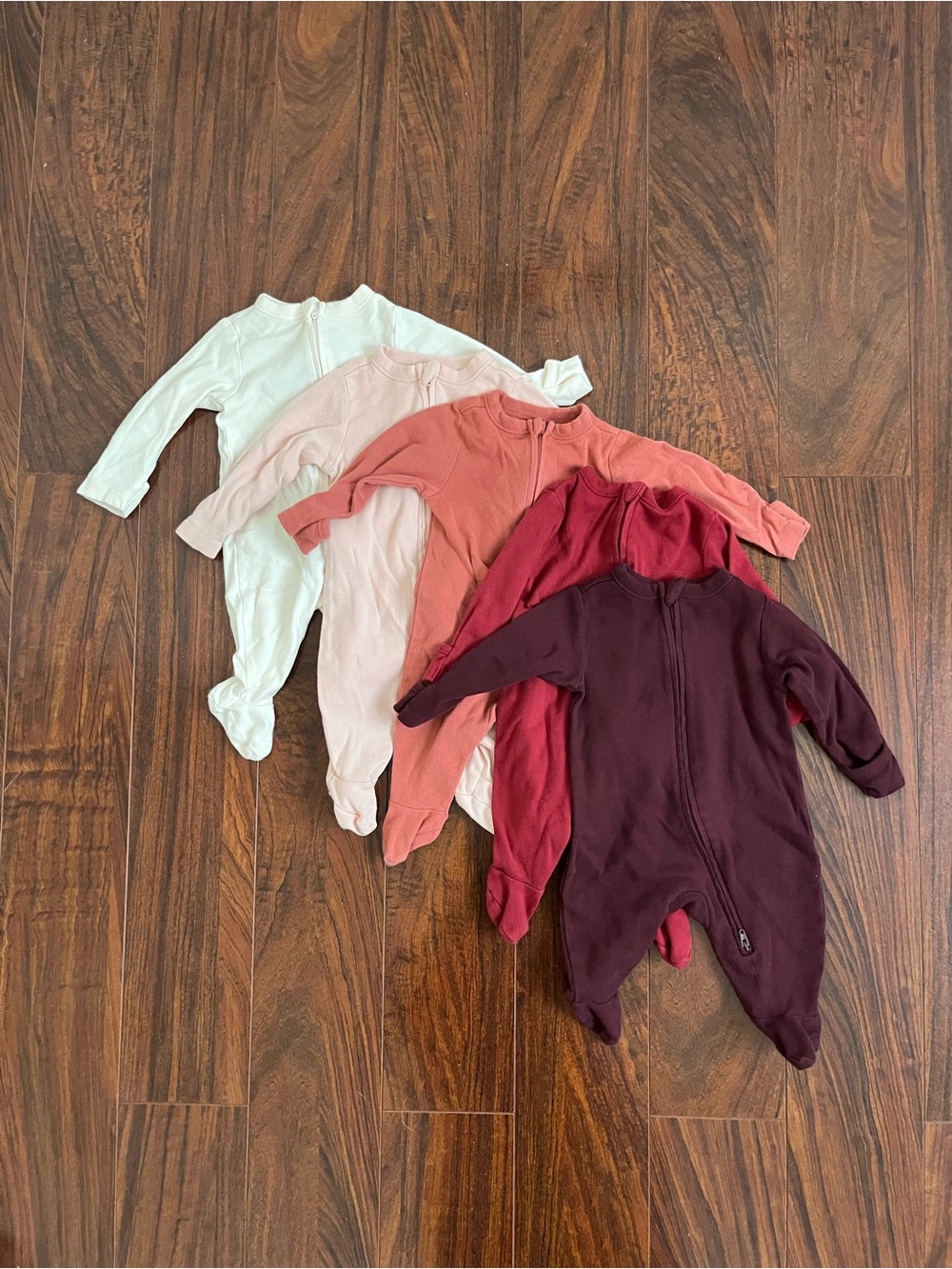 Old Navy One-Piece Footed Two-Way Zipper Pajamas - Set of Gradient Colors